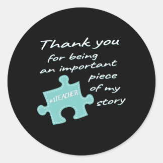 Lärarens uppskattning nummer 1 Lärare slut på Sch Runt Klistermärke