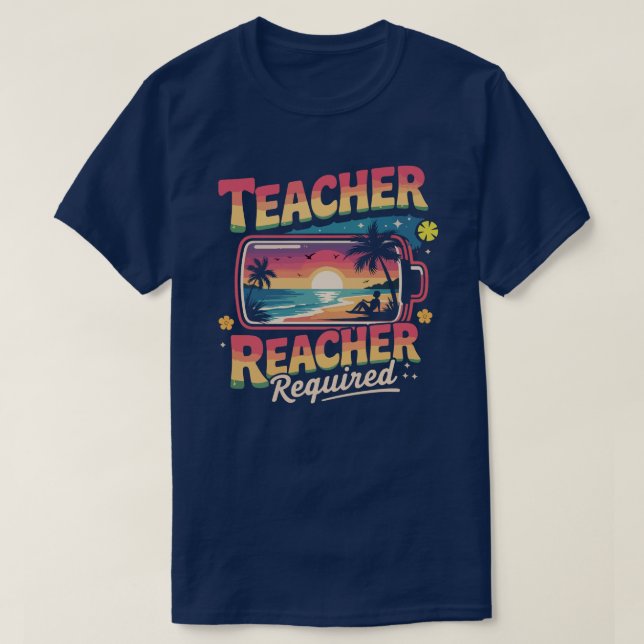 lärarens välförtjänta sommarrullning t shirt (Design framsida)