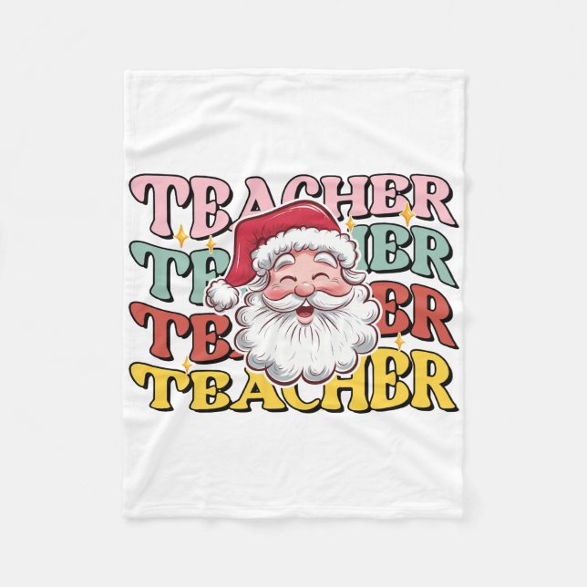 Lärarepresent | Tomte Lärare Fleecefilt (Framsidan)