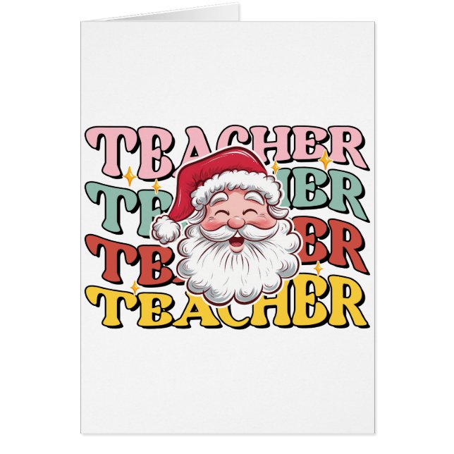 Lärarepresent | Tomte Lärare OBS Kort (Framsidan)