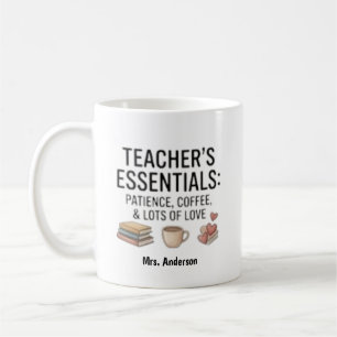 Lärares Viktigaste Egenskaper Tålamod Kaffe Kärlek Kaffemugg