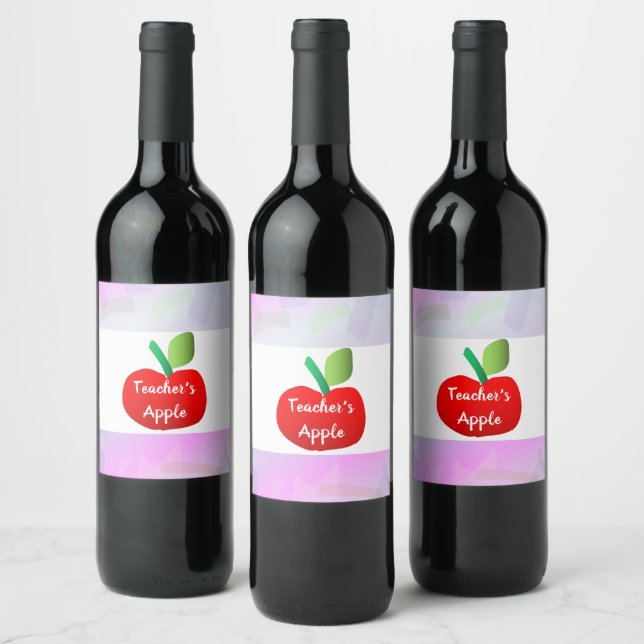 Läraretiketten Apple Vin och Sparkling Vin Vinflaska Etikett (Flaskor)