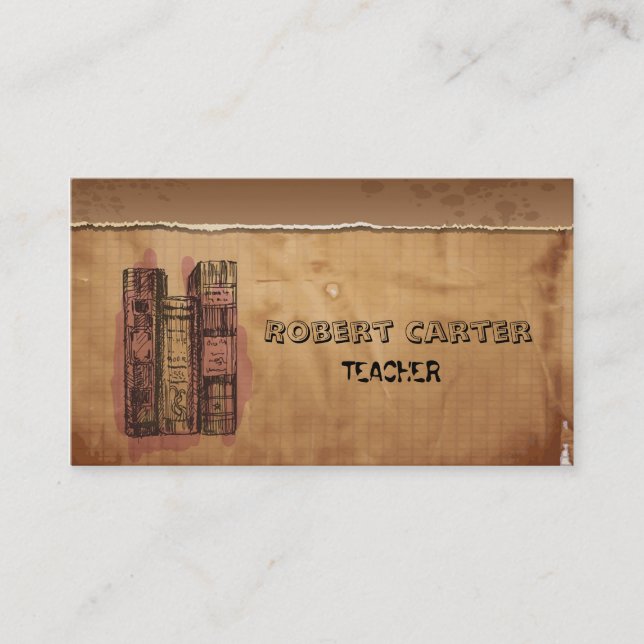 Lärareutbildning skolar klassificerar ledar- visitkort (Framsida)