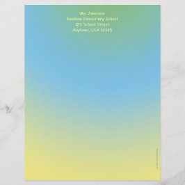 Lärarexamen, blått och Gult Brevhuvud