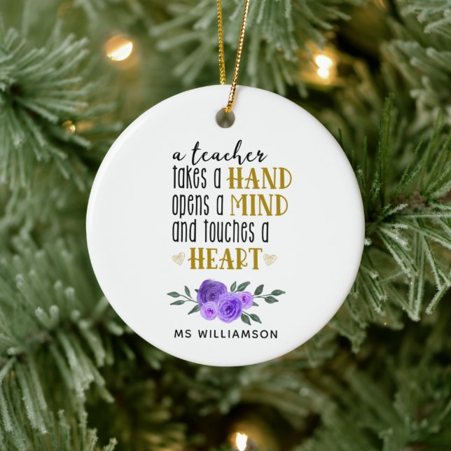 Lärarexamen i Personlig i Guld Julgransprydnad Keramik (Träd)