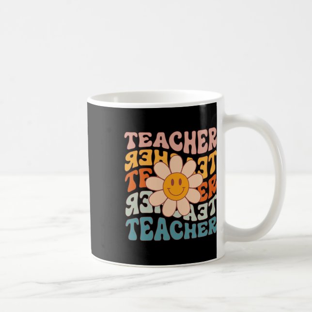 Lärarfärgad Daisy - grundskolelärare Kaffemugg (Höger)