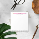 Lärargåva Anpassningsbar Illustrated Rosa Pencil Anteckningsblock<br><div class="desc">Anteckningsblocket Lärargåva Anpassningsbar Illustrated Grått Pencil ger en underbar gåva till Din favoritlärare. Anpassa med en namn för en unik gåva. Läraranteckningar dynor gör underbara helgdag eller årsskiftet. Utformningen har min egen illustration av en penna. Andra tillgängliga alternativ för Färg.</div>