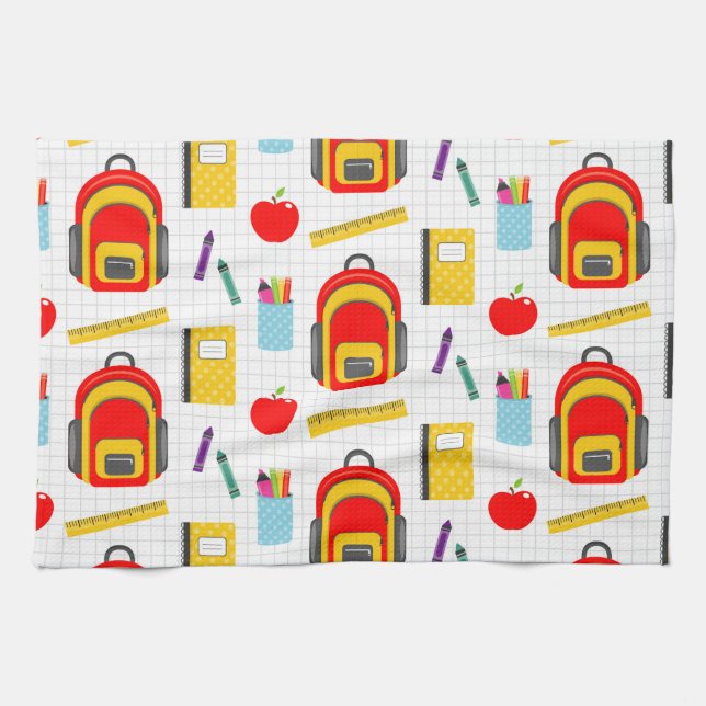 Lärargåva | Äpple Back to school Kökshandduk (Horisontell)
