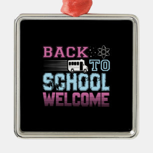 Lärargåva Back to school Välkommen Julgransprydnad Metall