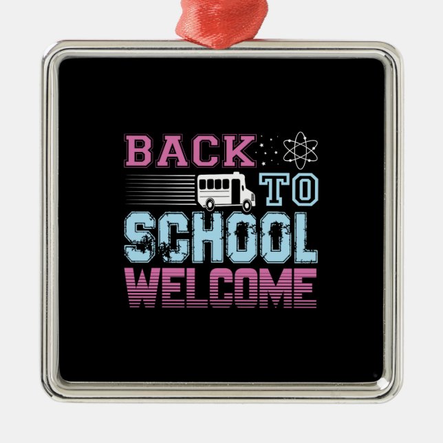 Lärargåva | Back to school Välkommen Julgransprydnad Metall (Framsidan)