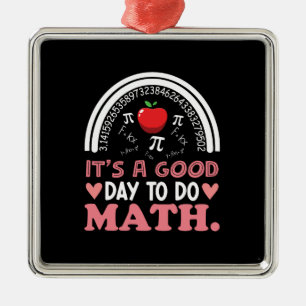 Lärargåva Det är en Bra dag att göra matematik Julgransprydnad Metall