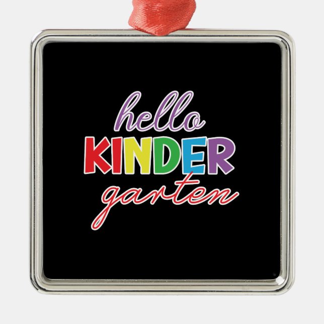 Lärargåva | Hej Kinder Garten Julgransprydnad Metall (Framsidan)