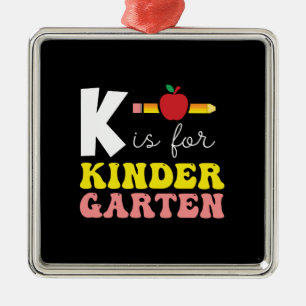 Lärargåva   K är för Kinder Garten Julgransprydnad Metall