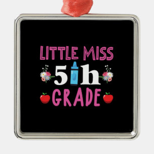 Lärargåva Little Miss 5th Klass Julgransprydnad Metall