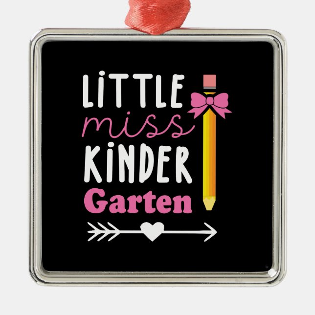 Lärargåva | Little Miss Kinder Garten Julgransprydnad Metall (Framsidan)