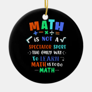 Lärargåva Math är ingen spektör Julgransprydnad Keramik