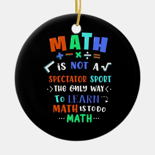 Lärargåva Math är ingen spektör Julgransprydnad Keramik (Framsidan)
