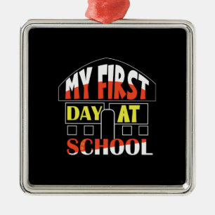 Lärargåva   Min första dag i skolan Julgransprydnad Metall