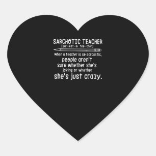 Lärargåva Sarchotic Teacher Hjärtformat Klistermärke