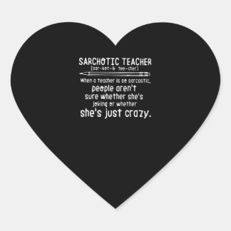 Lärargåva | Sarchotic Teacher Hjärtformat Klistermärke