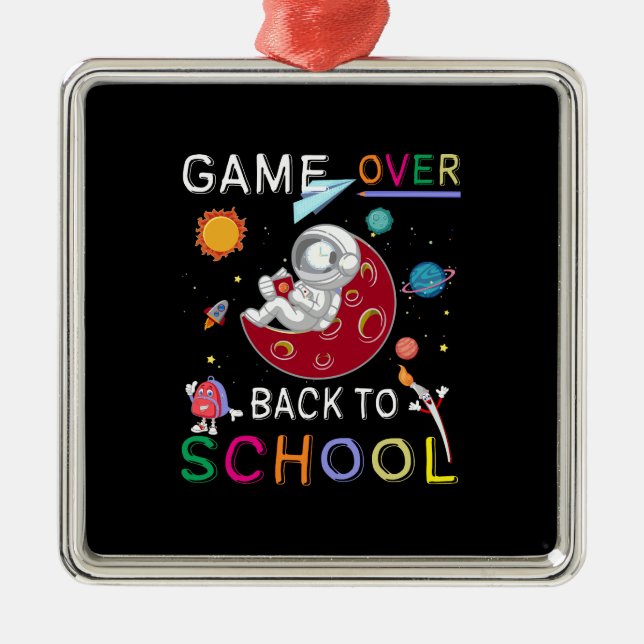 Lärargåva | Spel över Back to school Julgransprydnad Metall (Framsidan)