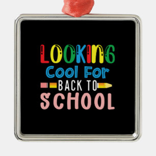 Lärargåva   Tittar Coola för Back to school Julgransprydnad Metall