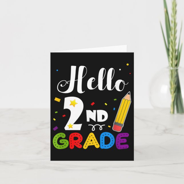 Lärargåvor från hej 2:a Klass Back to school Kort (Framsida)