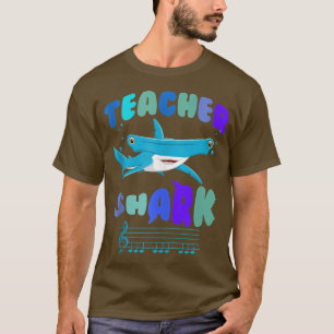 Lärarhaj gör ditt arbete med hammarhajmusik t shirt