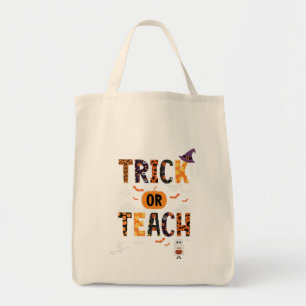 lärarhalloween t-skjorta tygkasse