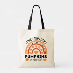 Lärarhandpumpspumpor Halloween-regnbåge Tygkasse