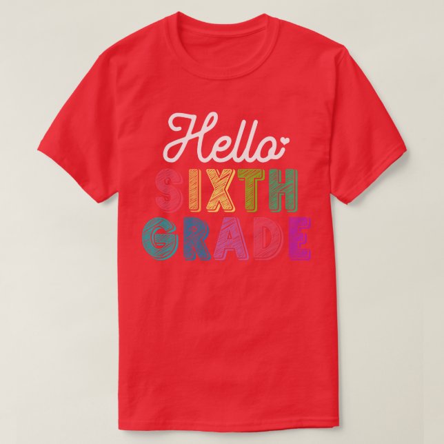 LärarHej sjätte Klass T Shirt (Design framsida)