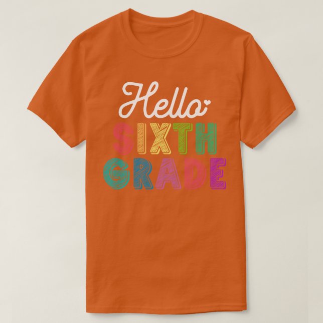 LärarHej sjätte Klass T Shirt (Design framsida)