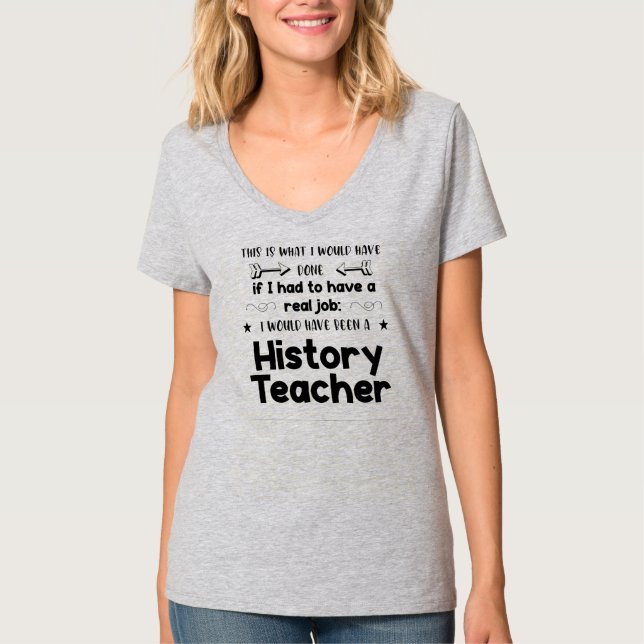 Lärarhistorikhistoriklärare med en fin citat t shirt (Framsida)