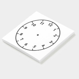 Lärarhjälpen Blank Clock Ansikte Post-it Block
