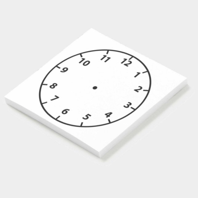 Lärarhjälpen Blank Clock Ansikte Post-it Block (Skapare uppladdad)