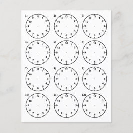 Lärarhjälpen, tala om tiden flygblad