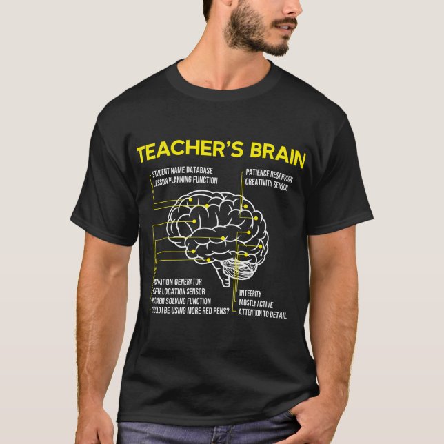 Lärarhjärna T Shirt (Framsida)