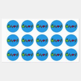 Lärarhjärtslag Reward Stickers - Klassrum