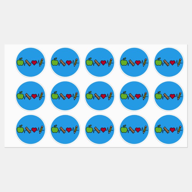 Lärarhjärtslag Reward Stickers - Klassrum (Ark)