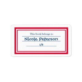 lärarinna för retro bok-märkning adressetikett