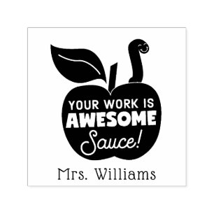 Lärarinspiration Apple Fantastisk Sauce Frimärke Självfärgande Stämpel