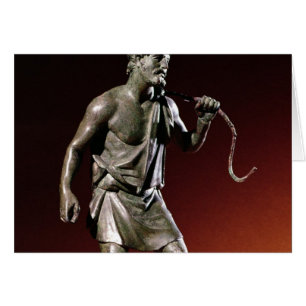 Lararium statuette av en vattenbärare hälsningskort