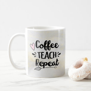 Lärarkaffe Lär Repetera Söt Present Kaffemugg