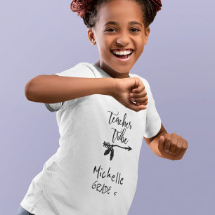 Lärarklam klass namn skript back to school t shirt