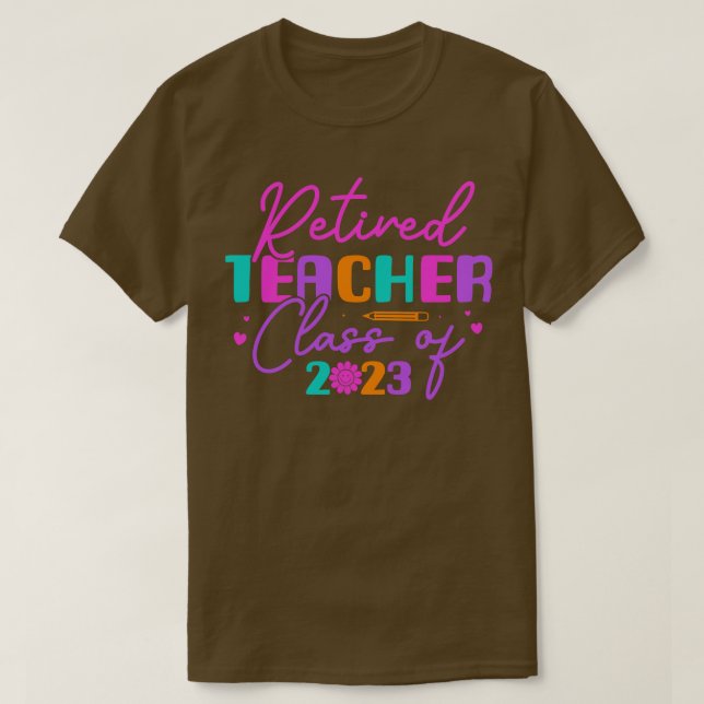 Lärarklass 2023 Lärare Pension T Shirt (Design framsida)