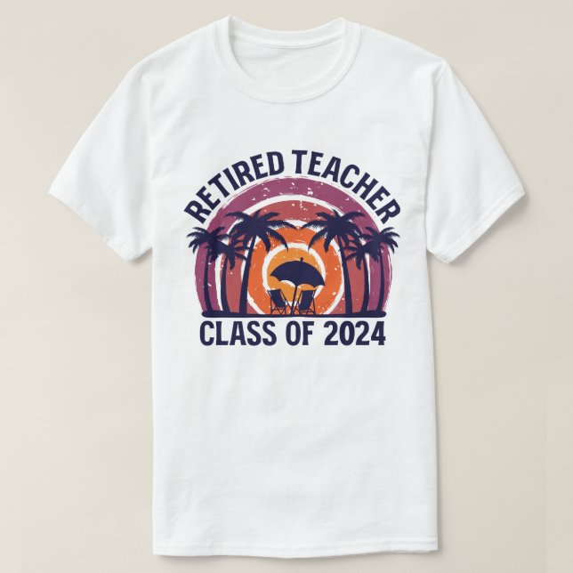 Lärarklass i Pension 2024 T Shirt (Design framsida)