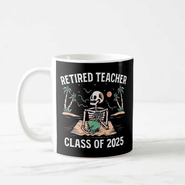Lärarklass i Pension 2025 Kaffemugg (Vänster)