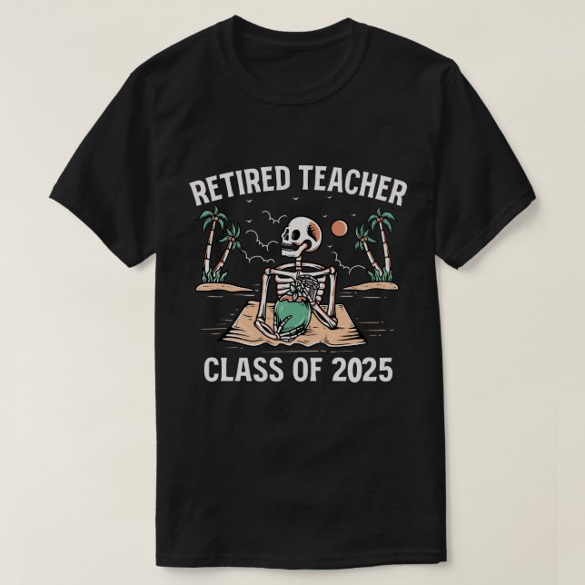 Lärarklass i Pension 2025 T Shirt (Design framsida)