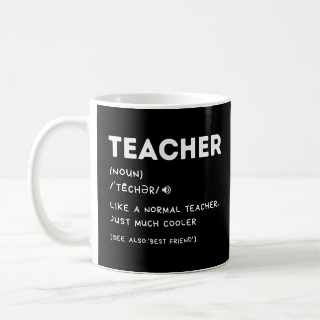Lärarklassens lärarupplevelse bakåt kaffemugg (Vänster)