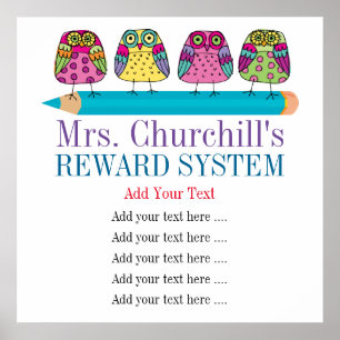 Lärarklassrummets Regler / REWARDS / Management Poster